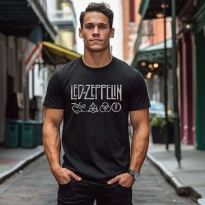 Led Zeppelin Logo Classic Rock Band Fan Graphic Unisex T-Shirt